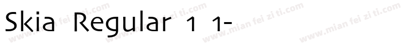 Skia Regular 1 1字体转换